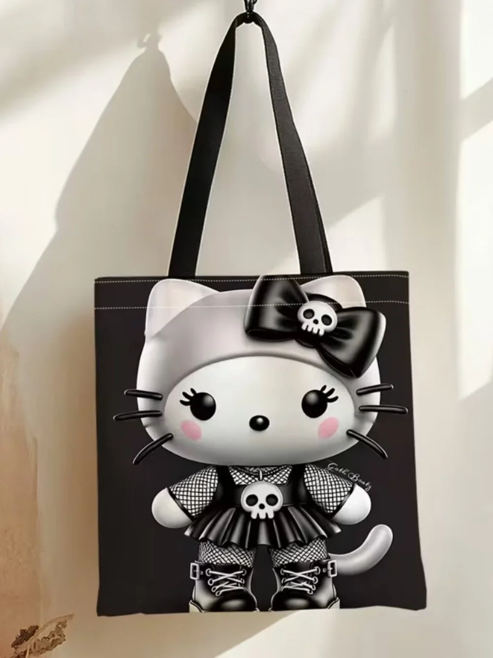 HELLO KITTY “Goth” Black & White Tote Bag (BRAND-NEW & SUPER CUTE!)‎
